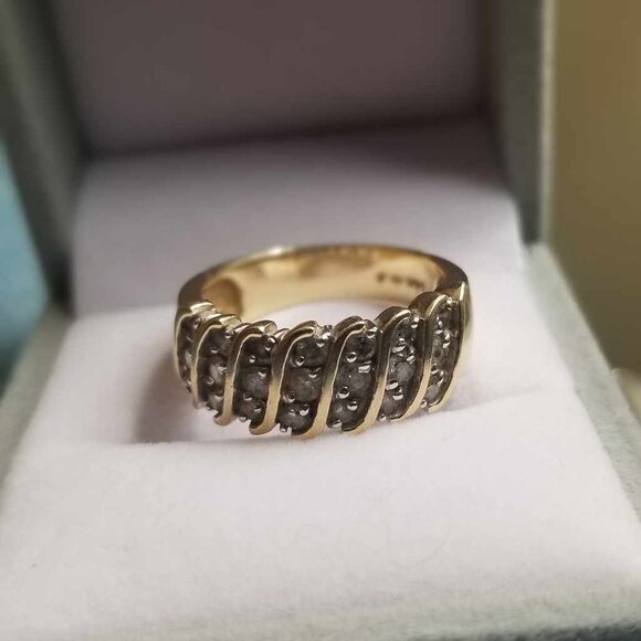 Diamond Wedding Band in 14k Yellow Gold | Shane Co 14k Yellow Gold .75 Carat Channel Set Diamond Ring